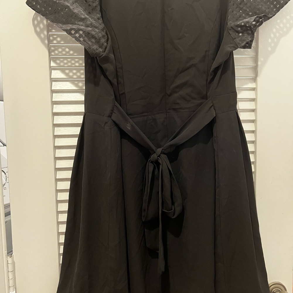 City Chic Black Short Sleeve A-Line Cocktail Dress 22 - Picture 12 of 13